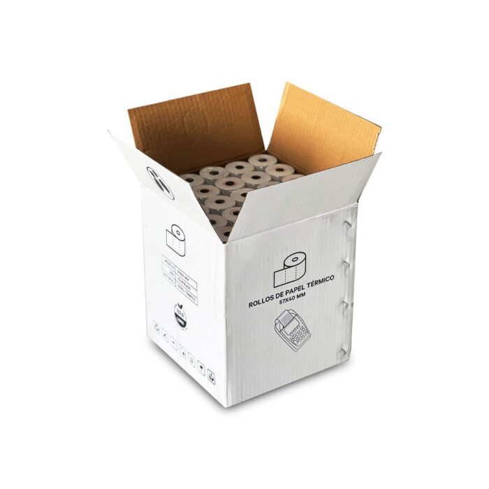 100 rollos papel térmico para datafonos 57 x 35  mm Sin Bisfenol - Imagen 5