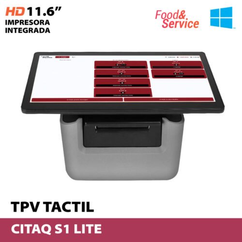 TPV Citaq S1 LITE 11'6 , J4125, 4GB, 128GB, impresora integrada "con configuración específica para Food&Servi"