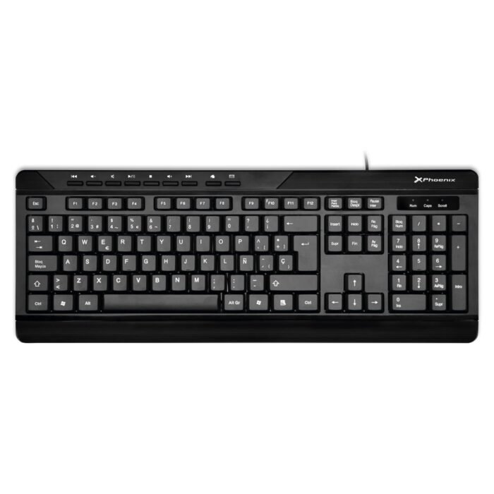 Teclado qwerty español multimedia phoenix phkeylight con cable us