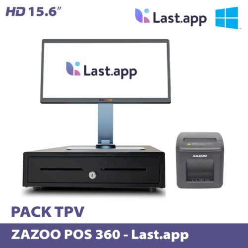 Pack ZAZOO: ZAZOO 360/Impresora térmica de tickets/Cajón portamonedas automático · Last